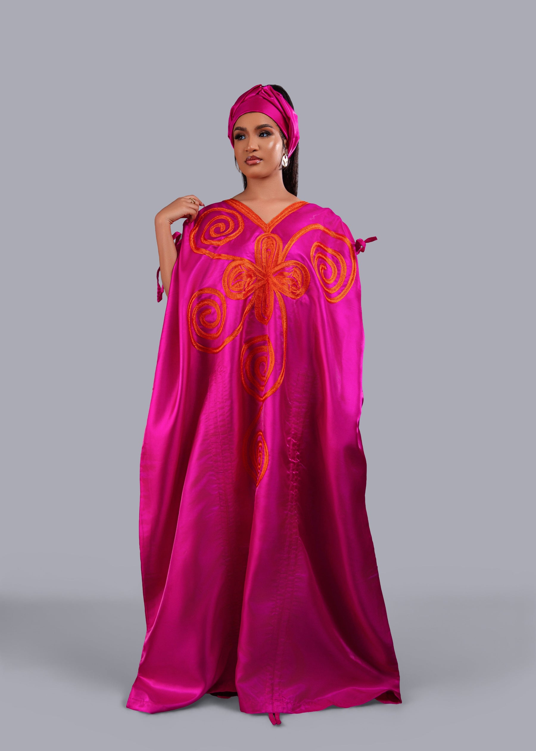 Picanto Pink Agbada Luxury kaftan Boubou dress
