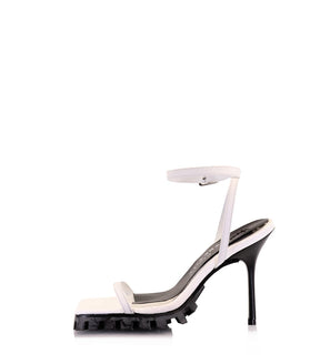 Eco Chic White Heeled Sandals Fresh