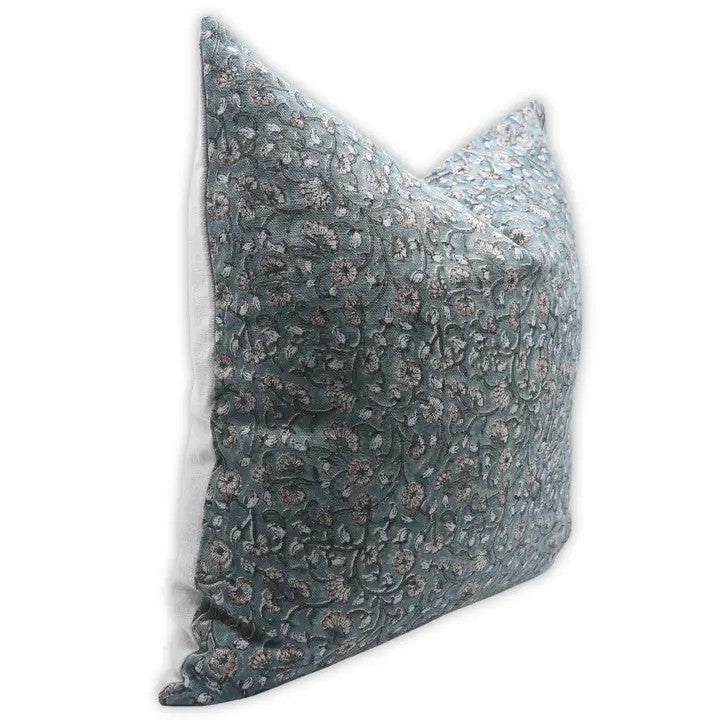 Unique Block Print Thick Linen Pillow Cover - Himachal