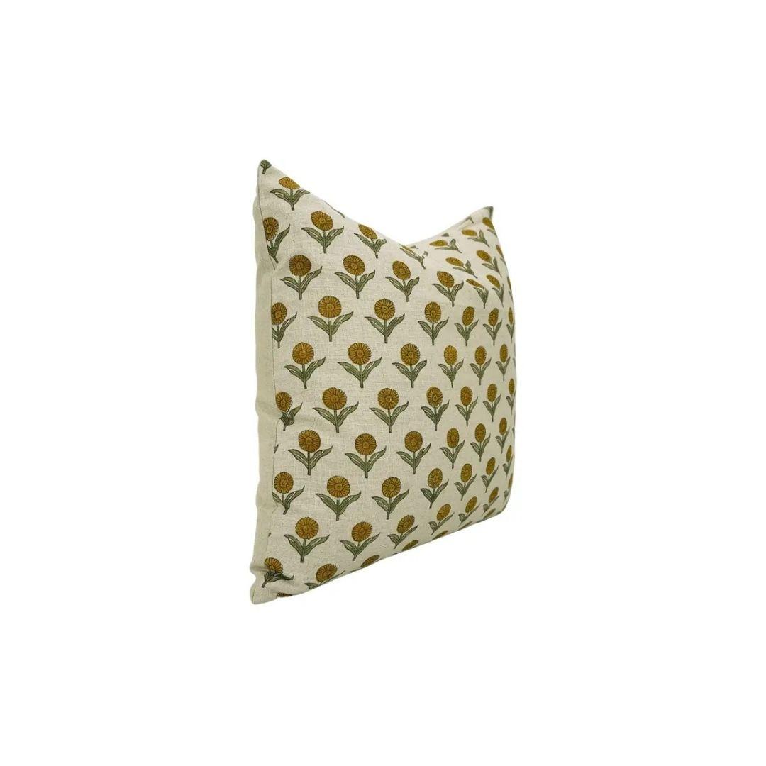 Stylish Block Print Boho Pure Linen Pillow Cover- Ganda Pushp