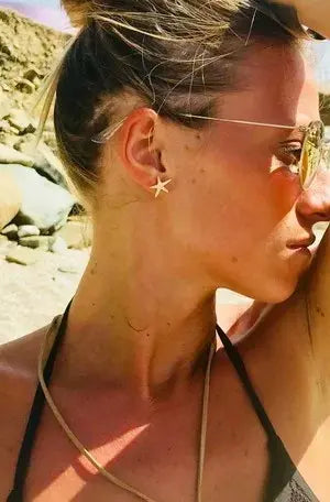 Small Sterling Silver Sea Star earrings