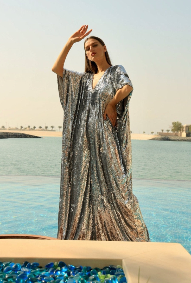 Wide Leg Sequin Palazzo Jumpsuit