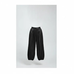 Suna Noir Satin Harem Trousers