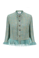 Peace Feather Blazer Blue