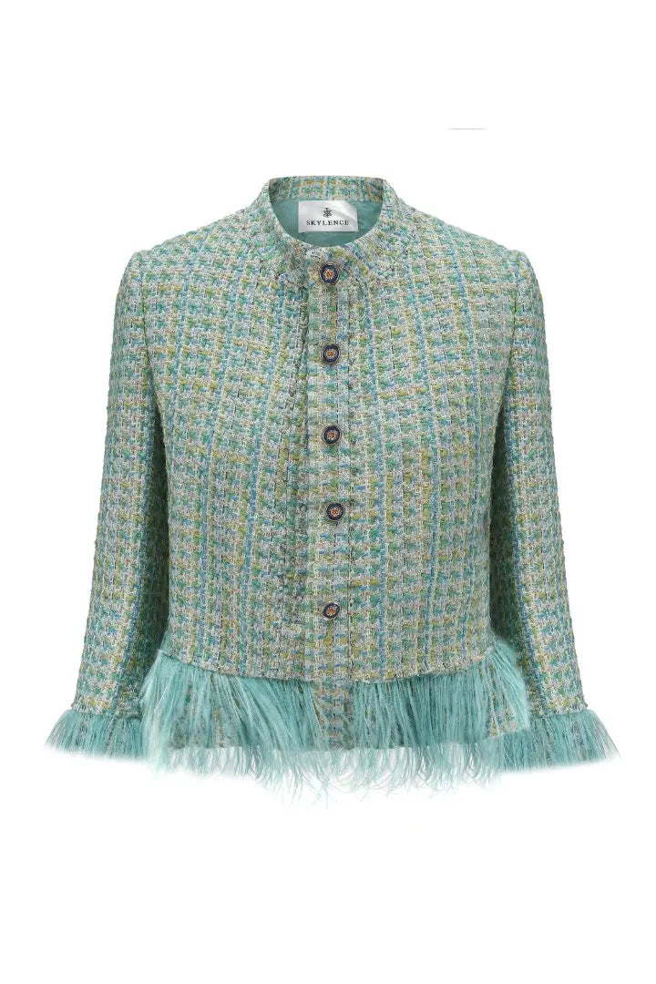 Peace Feather Blazer Blue