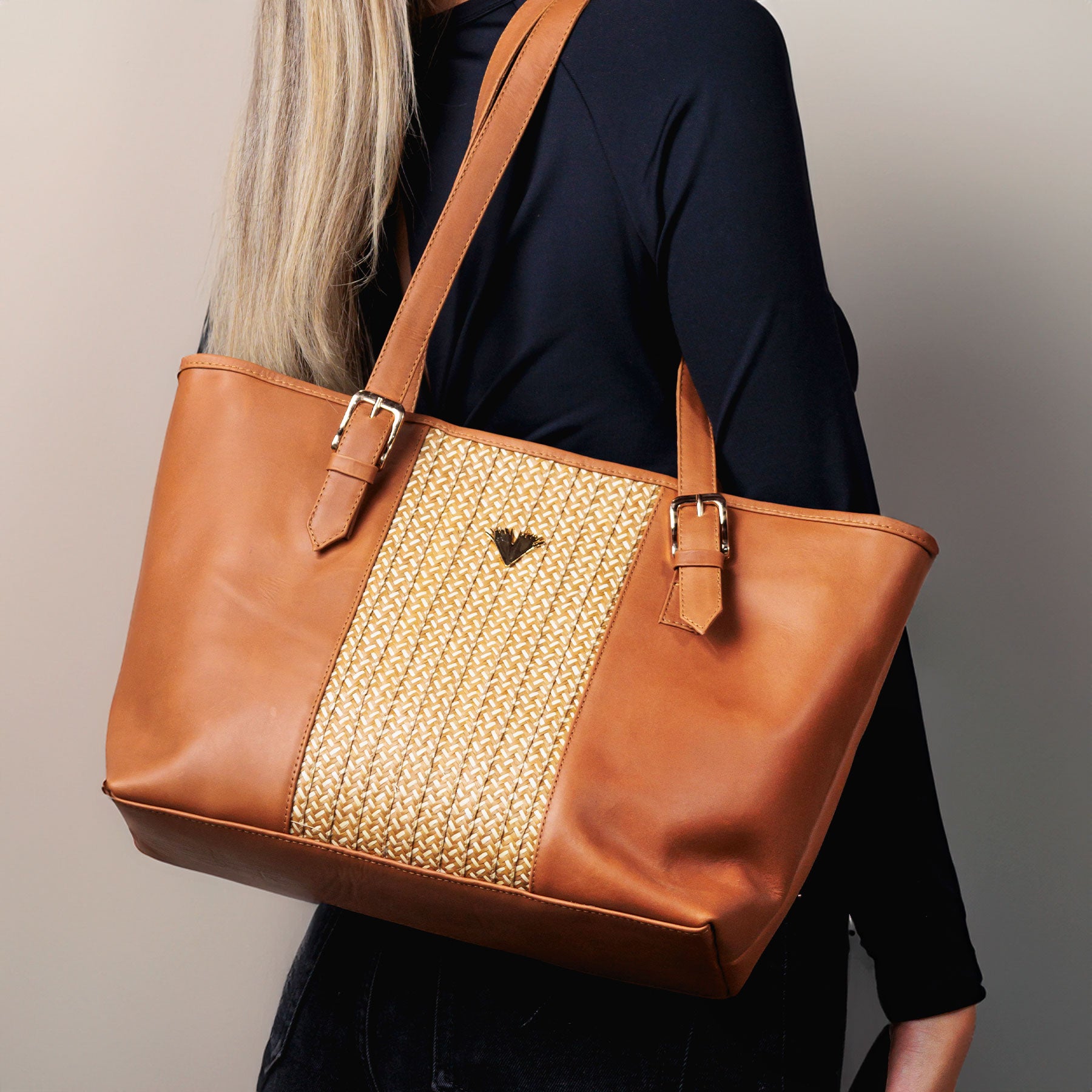 Brown Leather Victoria Tote Bag