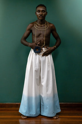 Air Draped E-leg Ombrã© Trousers