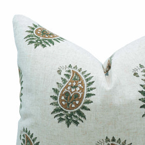 Decorative Block Print Heavy Viscose Linen Pillow Cover- Lakshita