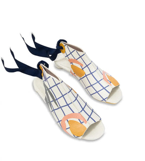 Matisse Leather Flat Print Sandals