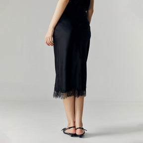 ALTHEA SATIN LACE SKIRT