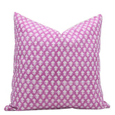 Beautiful Hand Block Printed Thick Cotton White Pillow Cover- Pinkcity Jaal