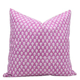 Beautiful Hand Block Printed Thick Cotton White Pillow Cover- Pinkcity Jaal