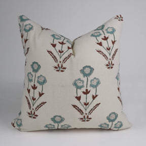 Duck Canvas Hand Block Print Living Cushion Cover - Amitabh