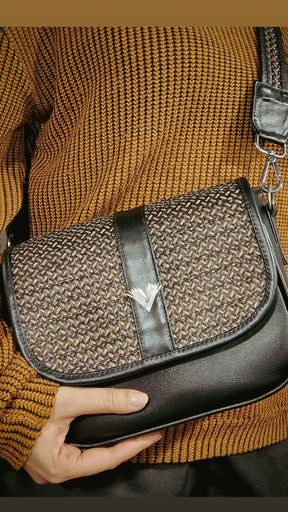 Leather Crossbody Bag Carriel Black