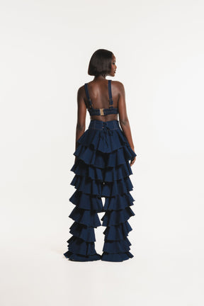 Denim DARIA Ruffle Pants