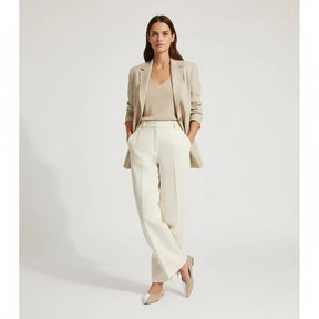 Lola Pointed Two-Tone Leather Flats