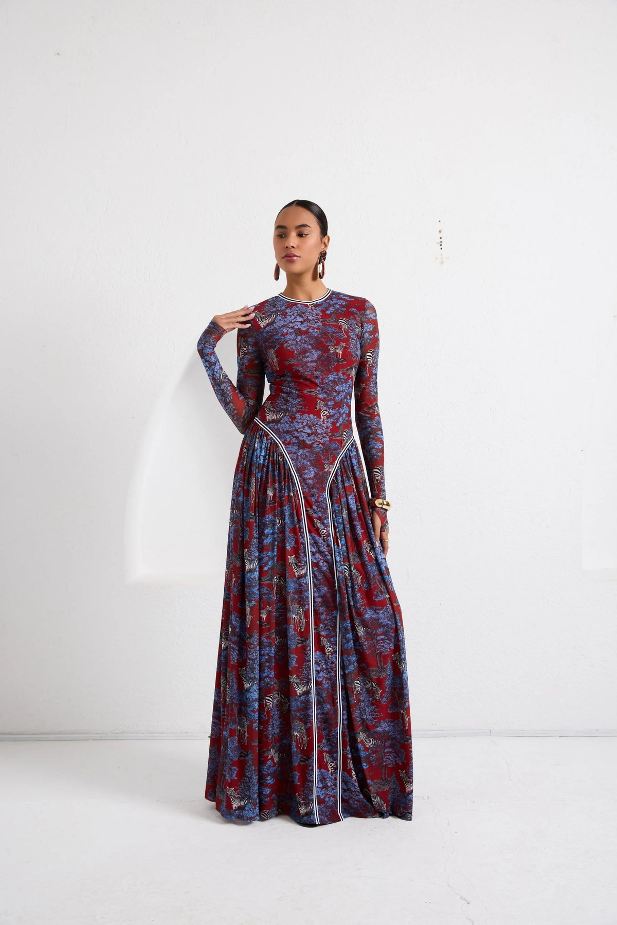 Maxi Dress - Dream Safari - Crimson Red