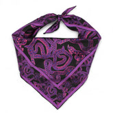 Silk Serpent Noir Scarf - Small