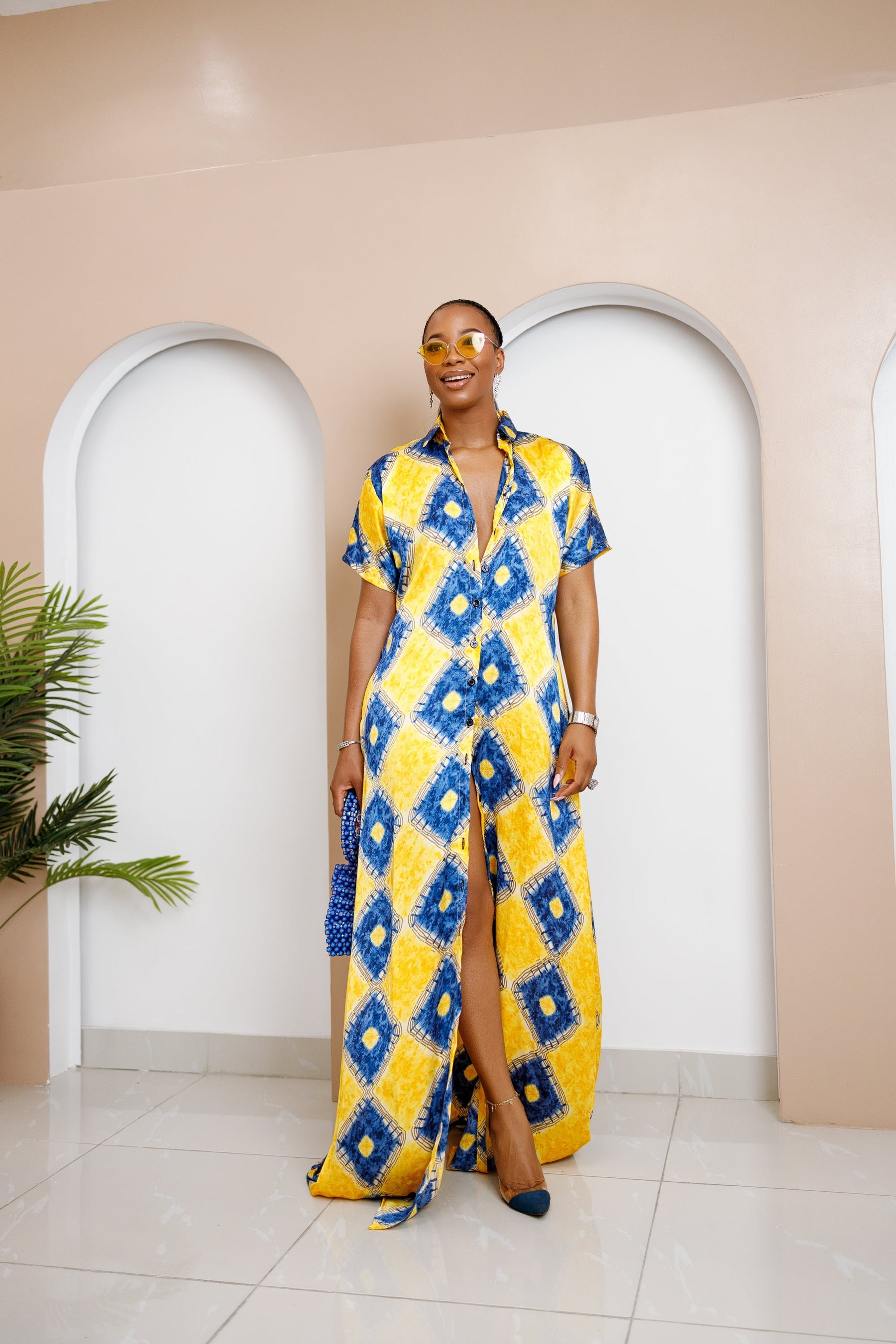Adazuru Silk Ankara Kaftan
