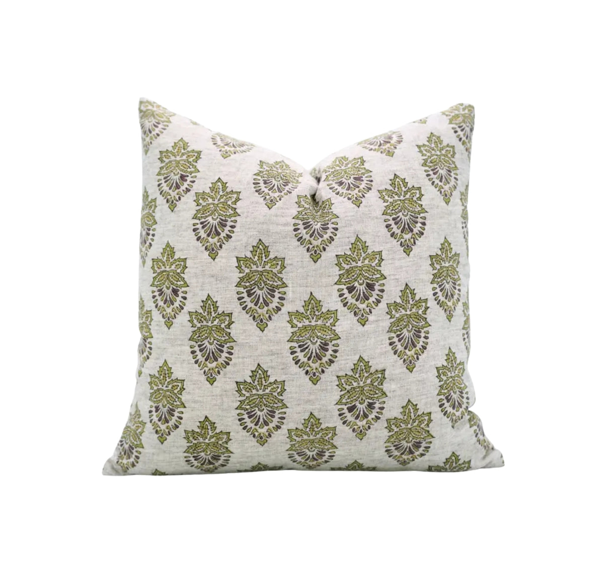 Bohemian Block Printed Desgin Viscose Linen Cushion Cover - Samraat