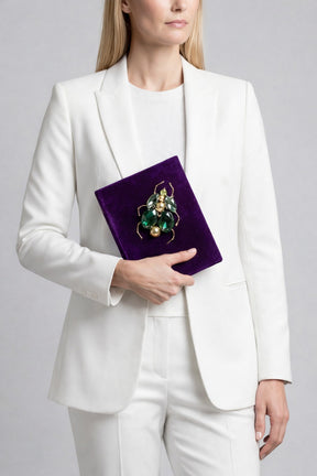 Tofe Velvet Book Clutch
