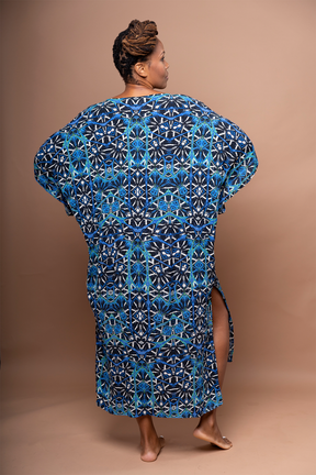 Obaatan Kaftan+Maxi Dress - Octavia Cobalt (Bamboo Rayon)