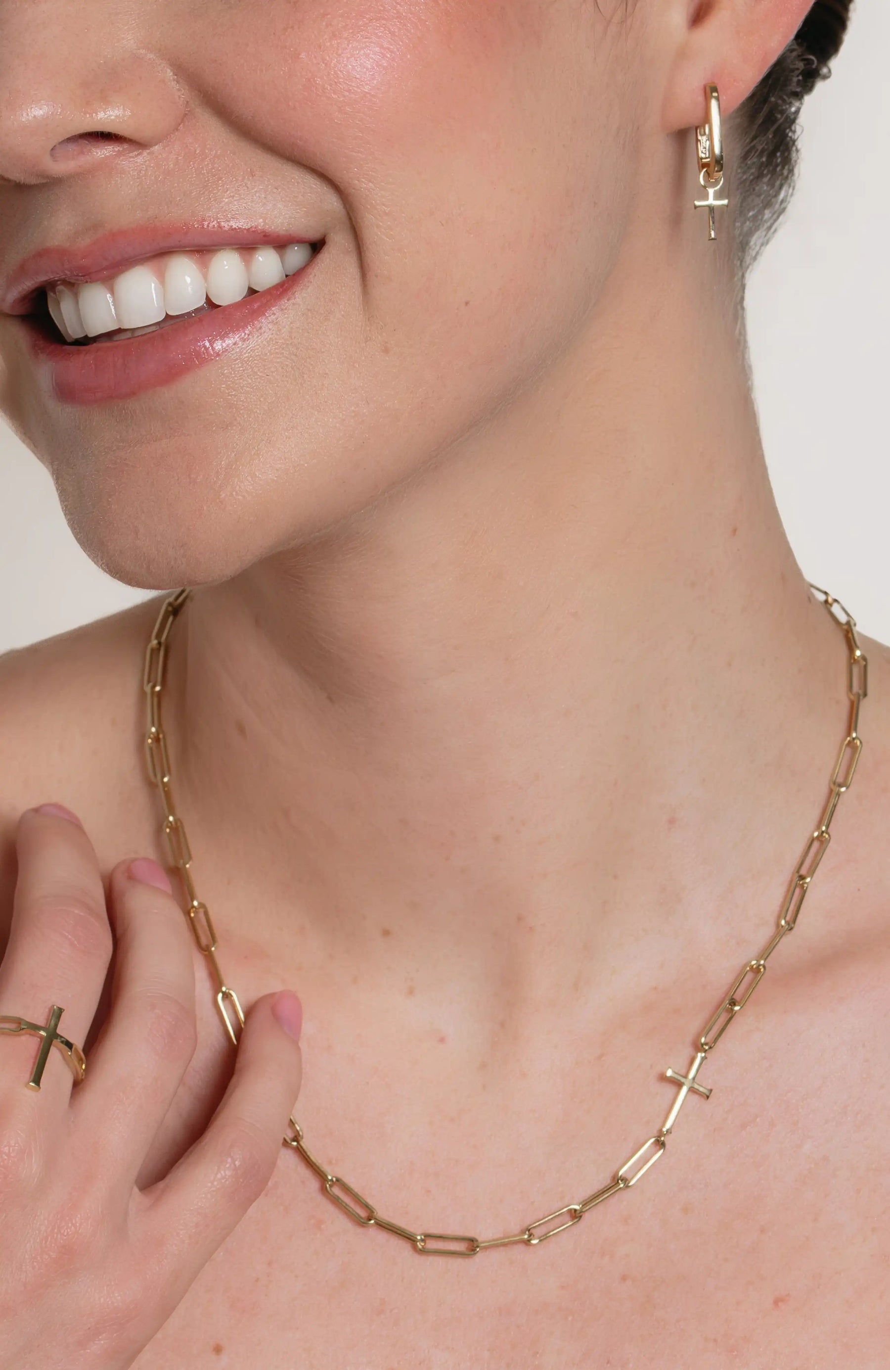Chain Breaker U Hoop Earrings