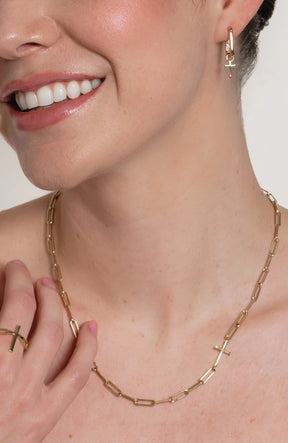 Chain Breaker U Hoop Earrings