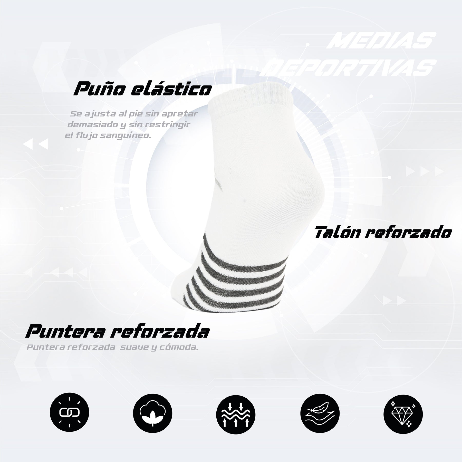 PACK DE 3 MEDIA TOBILLERA