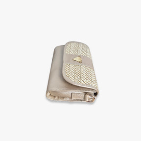 Gold Clutch leather Zen Bag