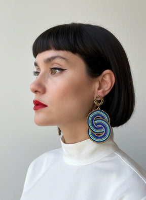 CRISSCROSSED CIRCLES EARRINGS