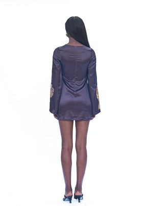 SISI DRESS- BROWN MAGNOLIA