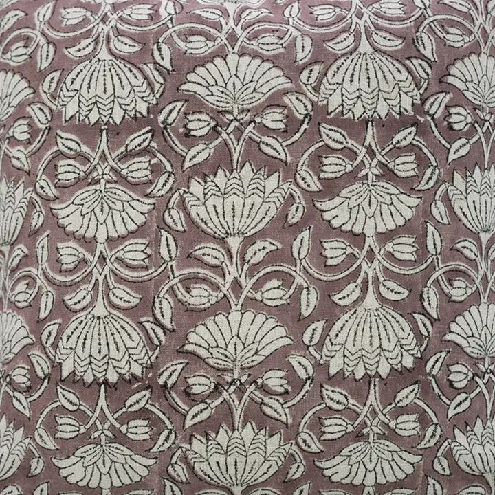 Handcrafted Blcok Design Print Viscose Linen Pillow Cover - Ulta Kamal