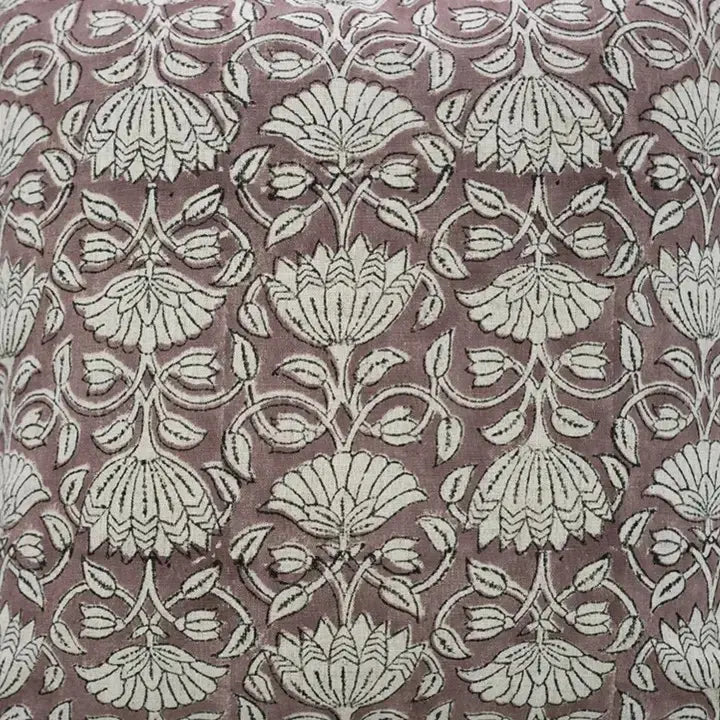 Handcrafted Blcok Design Print Viscose Linen Pillow Cover - Ulta Kamal