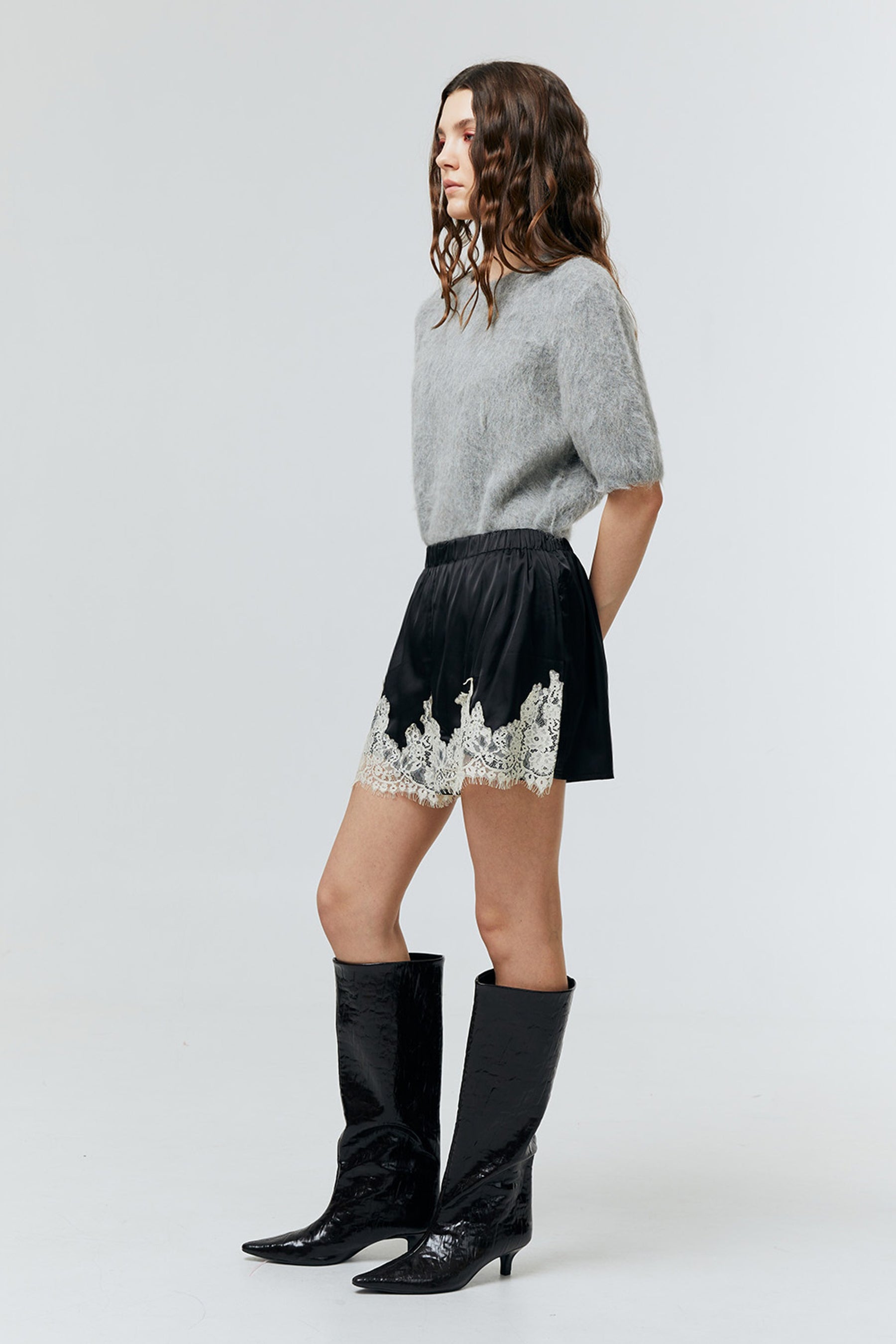 ROSALIE LACE SATIN SHORTS