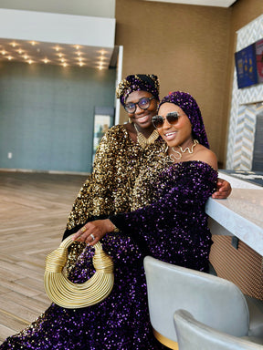 Joro Sequin Dress Boubou (purple)