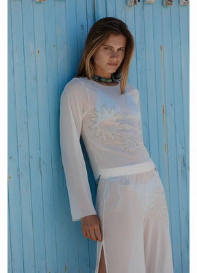 CRYSTAL SHORE CARLOTA MESH SWEATER 9536