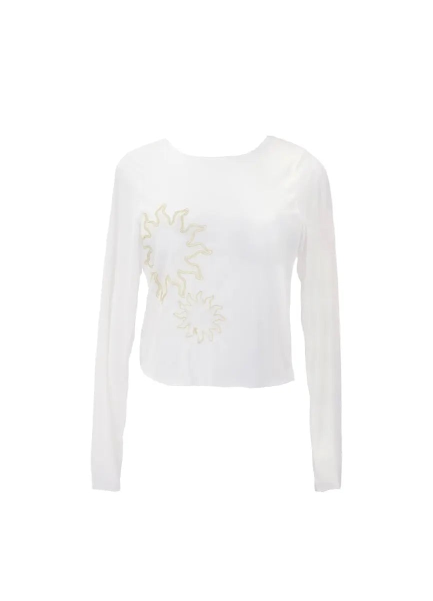 CRYSTAL SHORE CARLOTA MESH SWEATER 9536