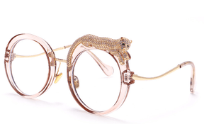 Leopard Round Frame Sunglasses