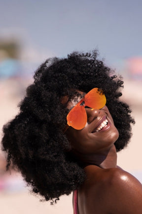 Amber 74mm Aviator Sunglasses