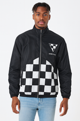 Nylon Black Checkerboard Jacket