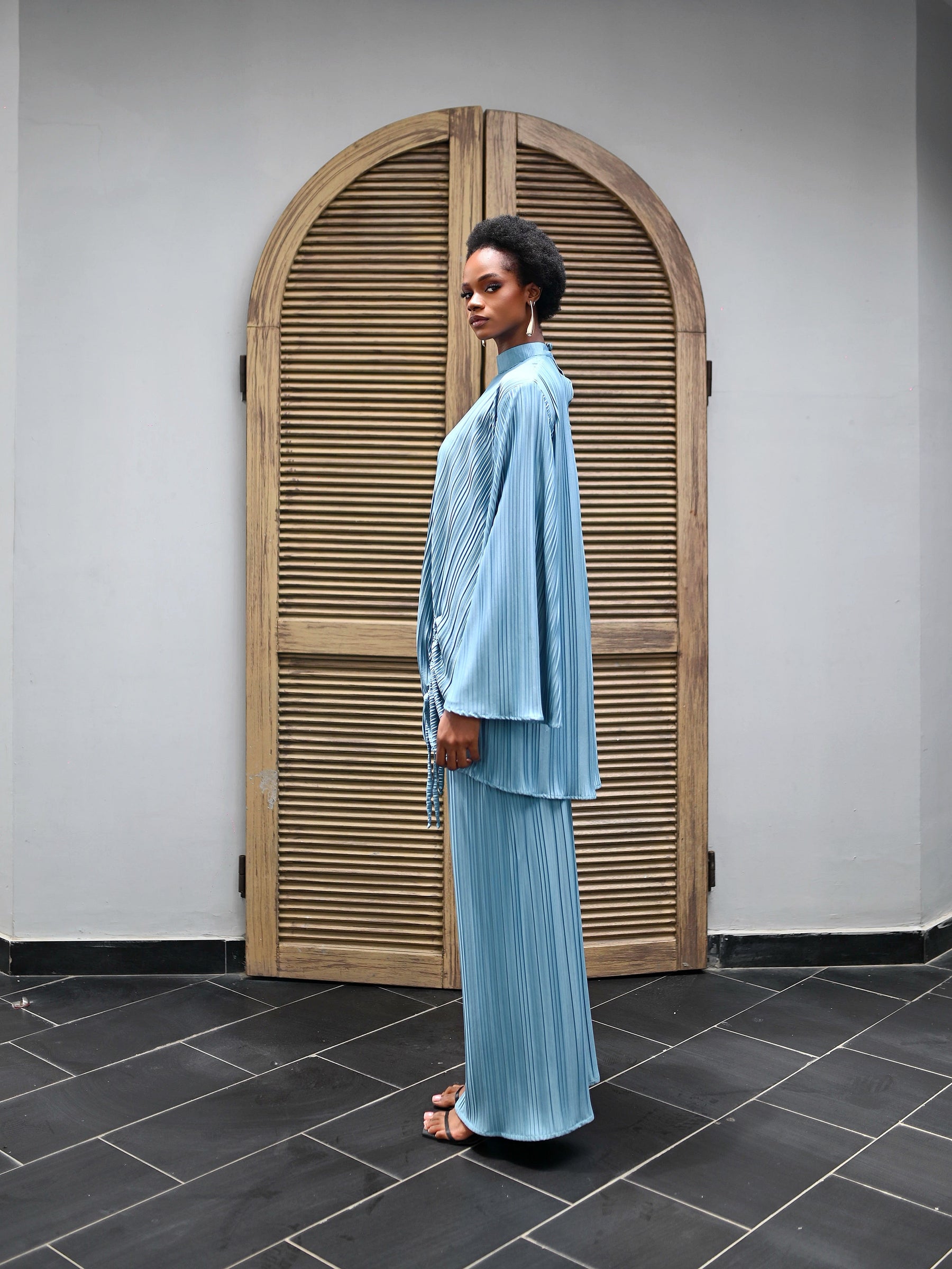LIYA PLEAT TWO PIECE - TEAL
