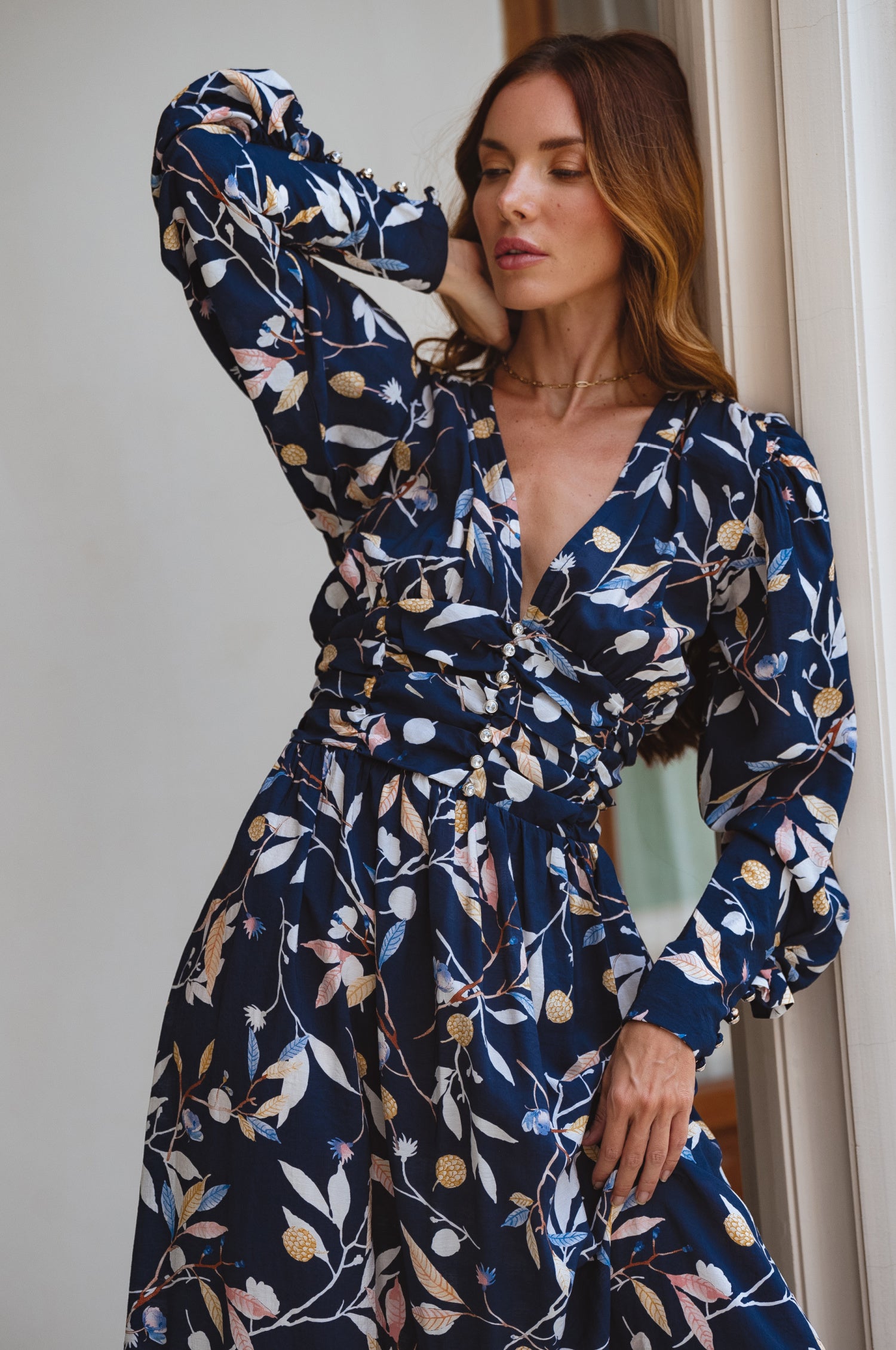 Elise Long Sleeve Maxi Dress - Majorelle