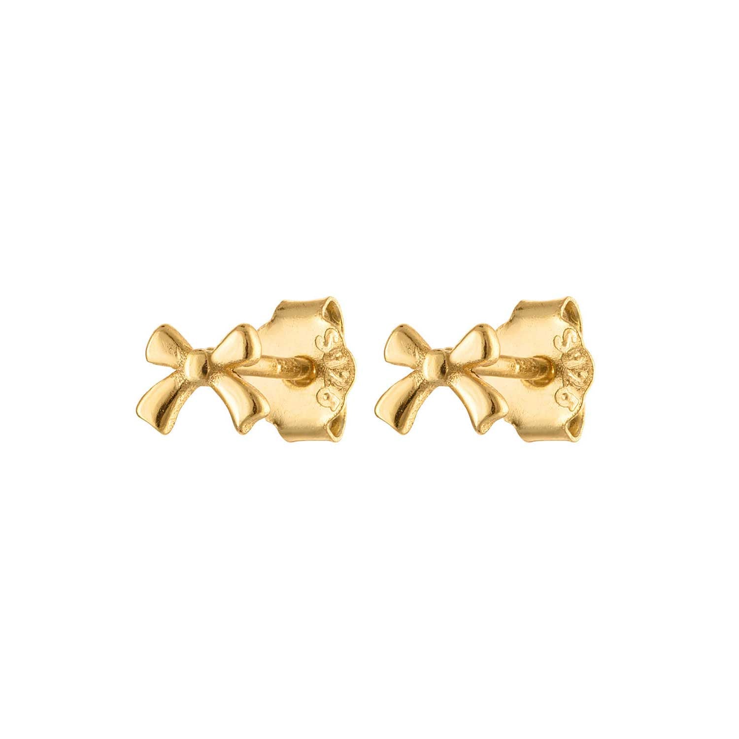 Micro Gold Bow Stud Earring