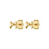 Micro Gold Bow Stud Earring