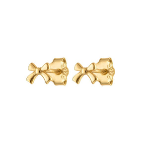Micro Gold Bow Stud Earring