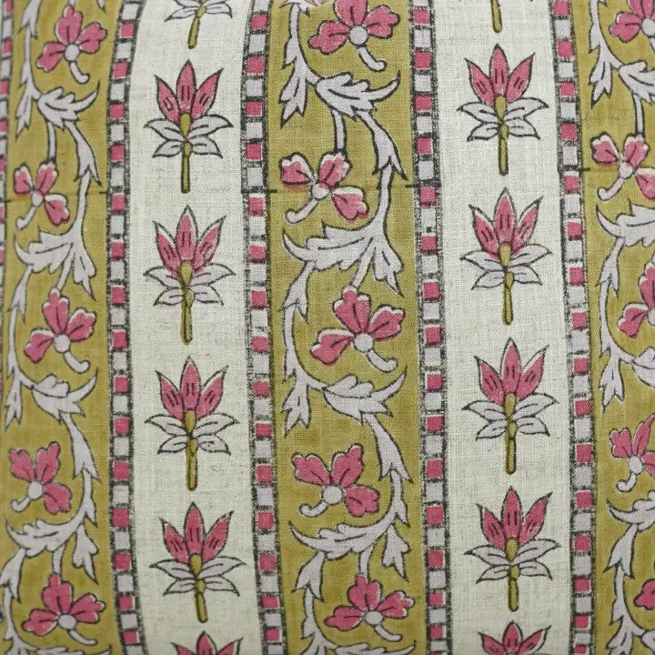 Beautiful Hand Block Printed Design Viscose Linen Piillow Cover - Laxmi