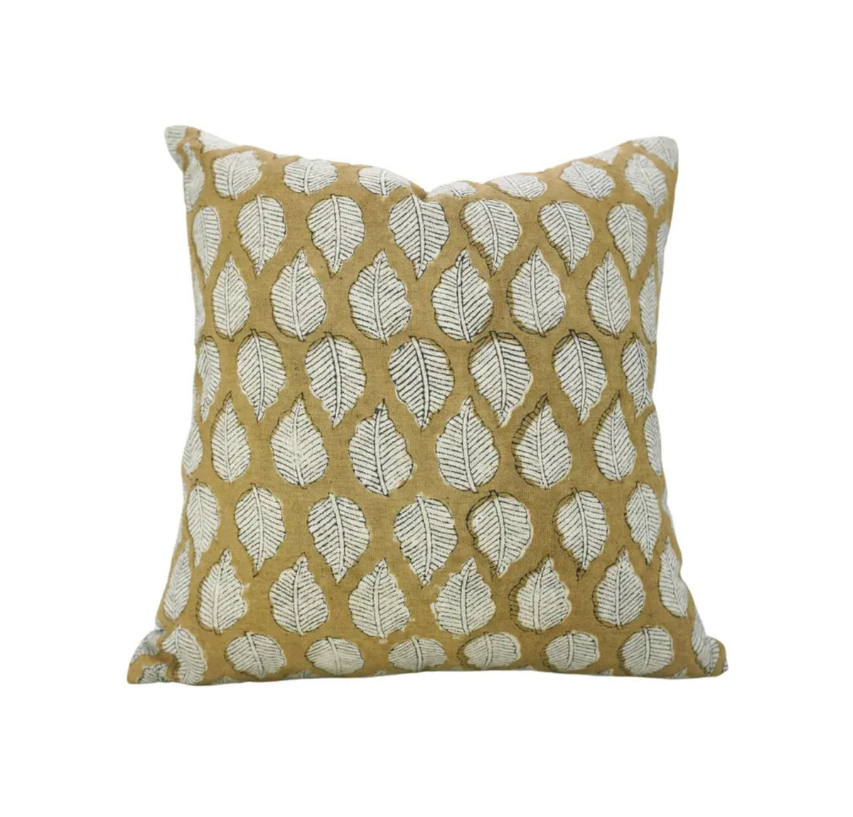 Natural Hand Blcok Print Desgin Viscose Linen Cushion Cover - Panchi