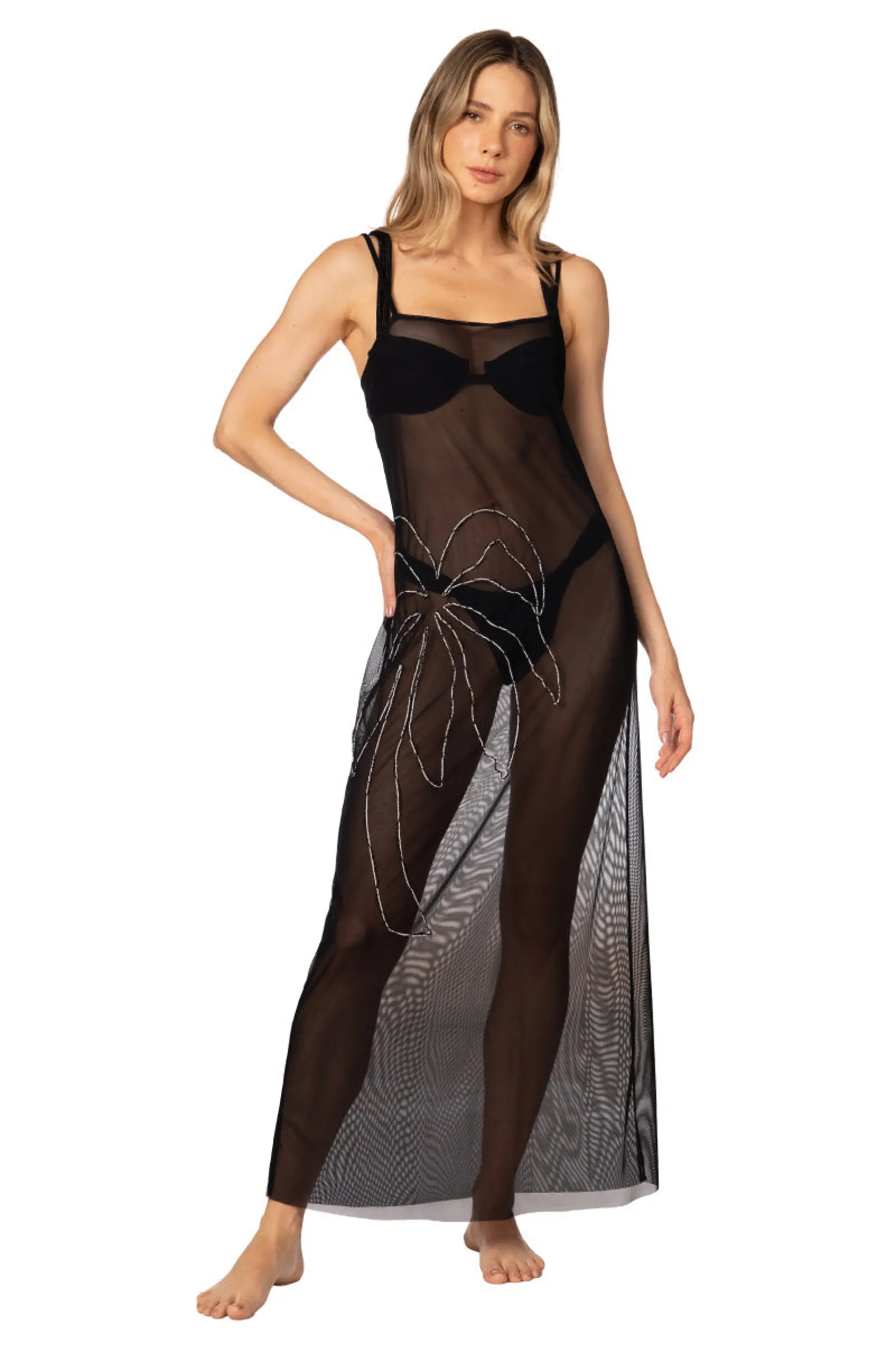Ancestral Lines Gio Sheer Palm Beach Dress