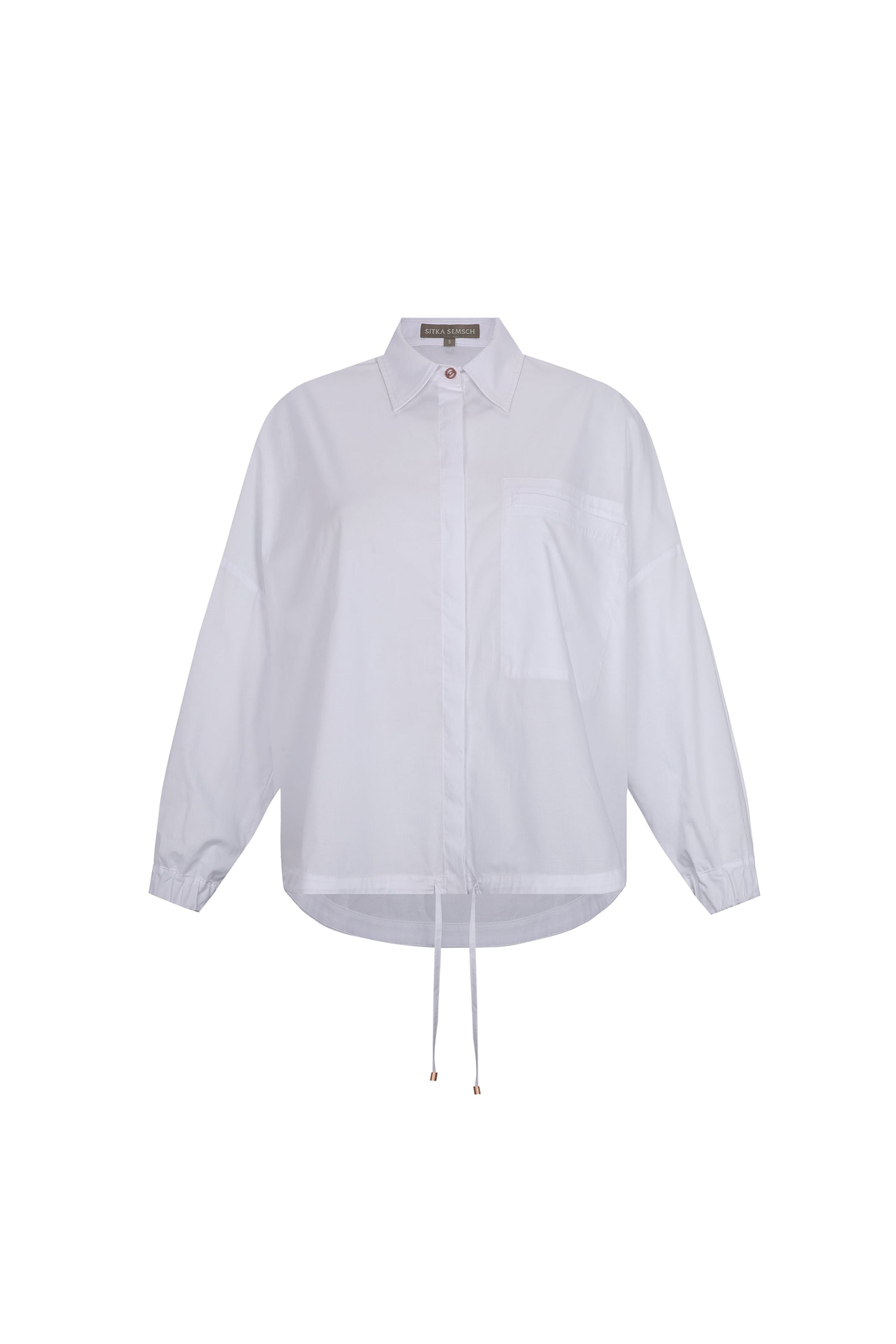 Hebe Asymmetrical Blouse | White